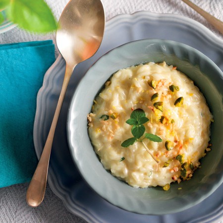 Lemon-Mint Rice Pudding