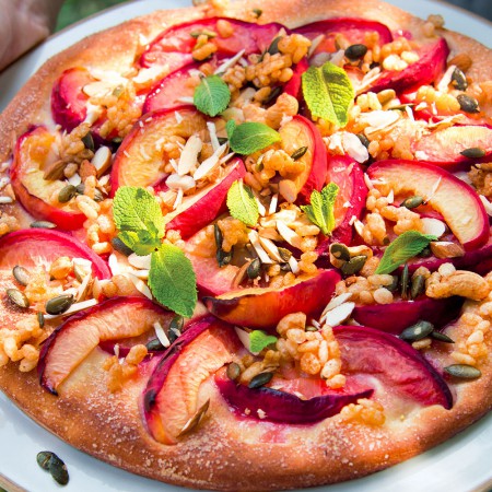 Peach Focaccia Crunch