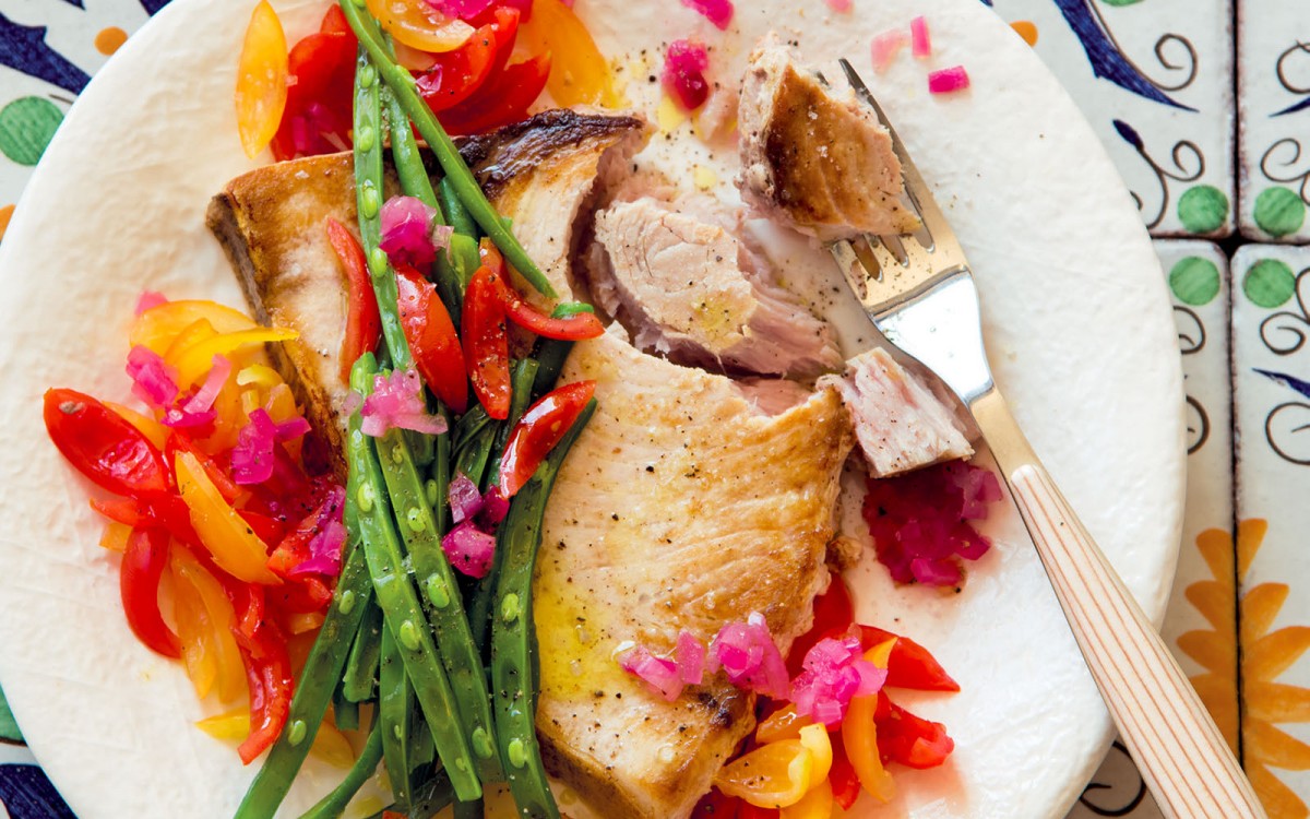 Swordfish with Mixed Vegetables Recipe La Cucina Italiana