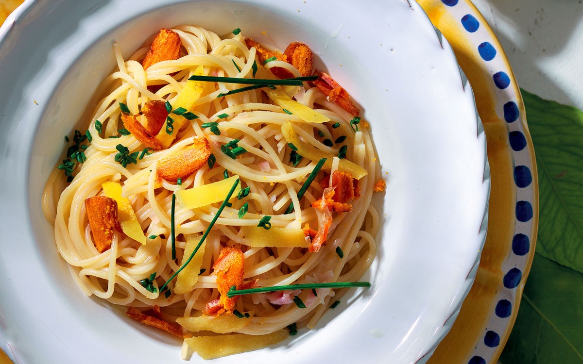 Spaghetti With Bottarga and Salted Lemon-image
