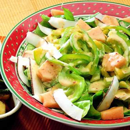 Exotic Salad with Turmeric and Yogurt