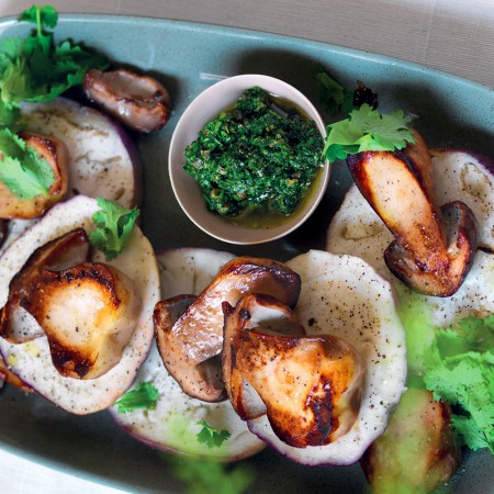 Porcini Mushrooms and Eggplant