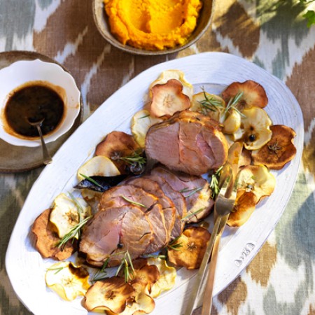 Roast Pork with Mashed Carrots and Ginger
