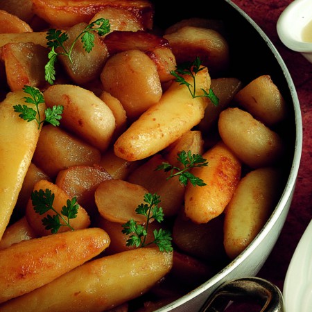 Pan-Fried Root Vegetables in Butter