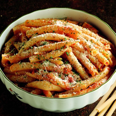 Ziti Pasta With Meat Sauce