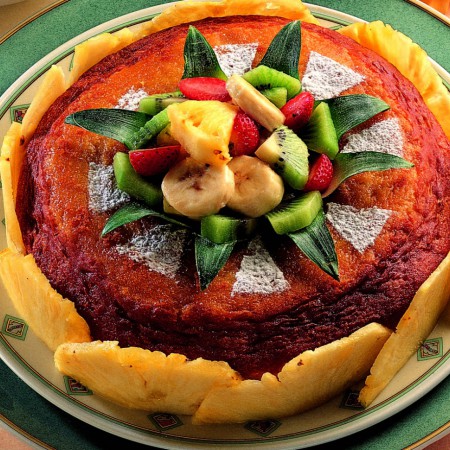 Bundt Cake with Fruit and Zabaglione