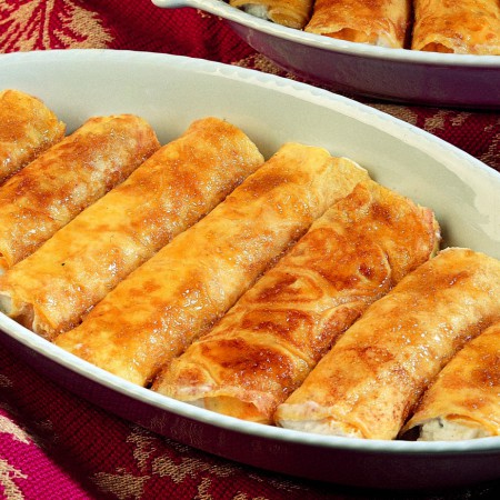 Stuffed Crepe Rolls