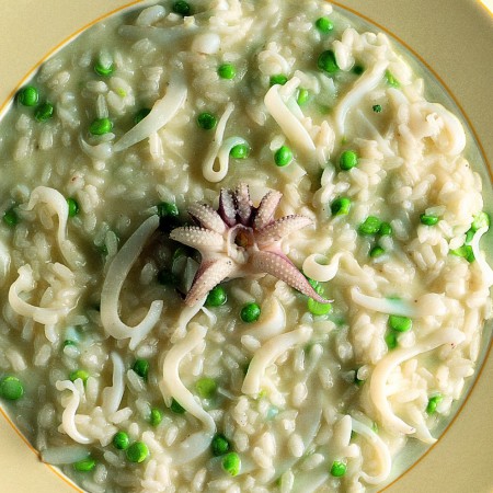 Risotto with Peas and Cuttlefish