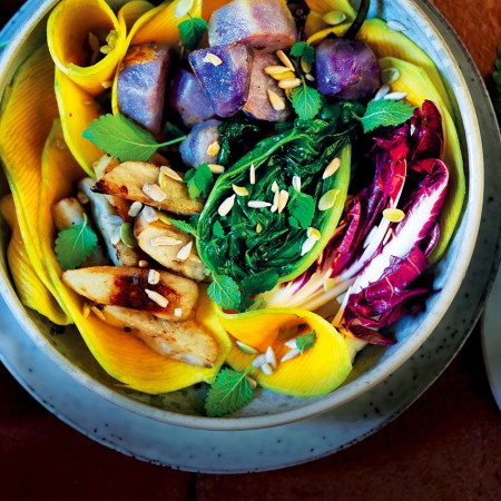 Marinated Squash with Roasted Vegetables