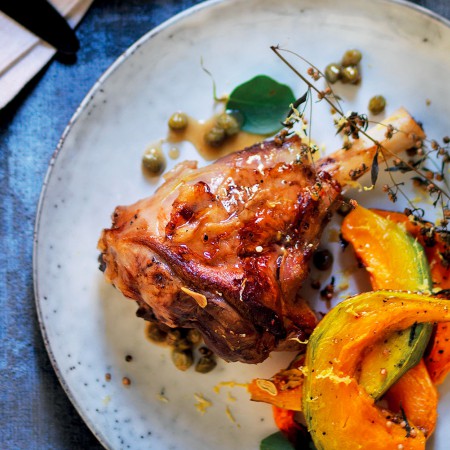 Lamb Shank with Lemon and Squash