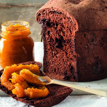 Chocolate Bread with Pumpkin Jam