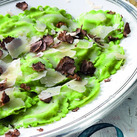 Truffled arugula tortello pasta