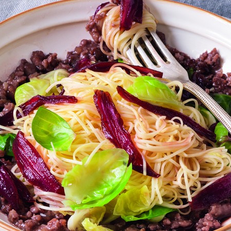 Angel Hair Spaghetti and Sausage Ragù With Barolo Chinato