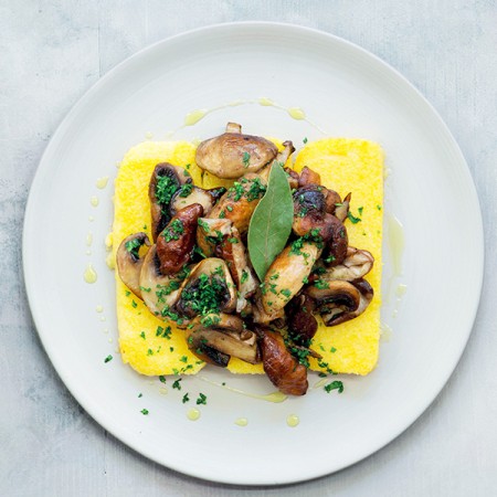 Mixed Mushrooms with Polenta Toast