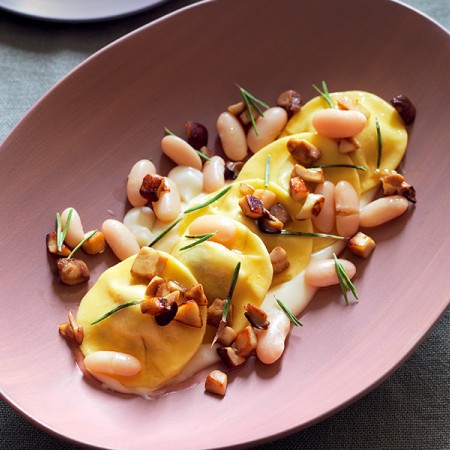 Bean and Mushroom Ravioli