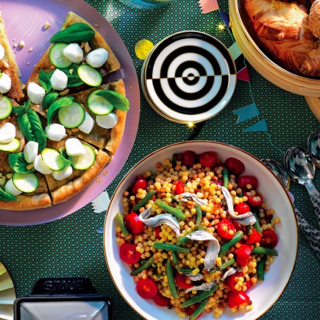 Potato and Zucchini Erbazzone Tart With Pesto