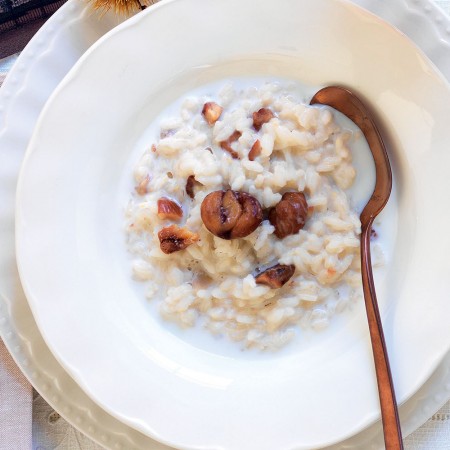 Chestnut Soup with Rice and milk