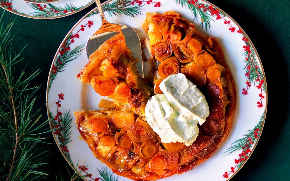 Endive Tarte Tatin with Almond “Goat Cheese”-image