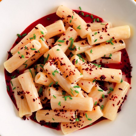 Macaroni in Beet Sauce