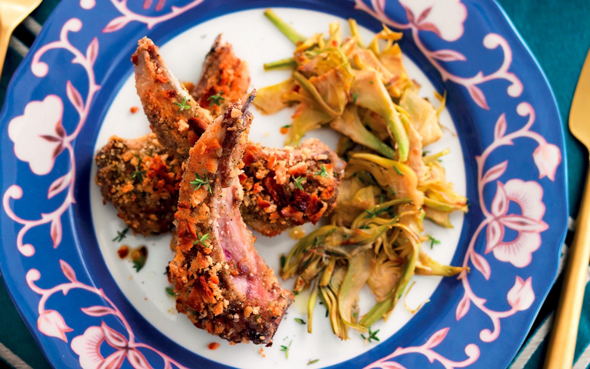 Lamb Chops With Artichokes-image