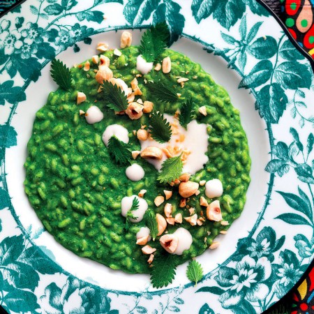 Nettle Risotto with Pecorino Sauce