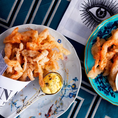 Fried Tripe with Pepper Mayonnaise
