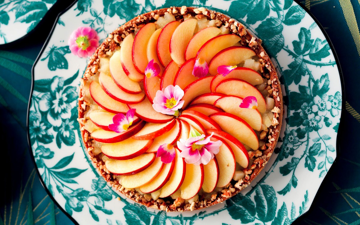 Pecan Frangipane Tart With Caramelized Apples-image