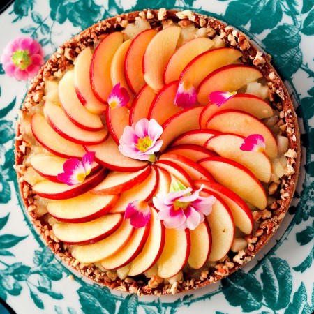 Pecan Frangipane Tart With Caramelized Apples