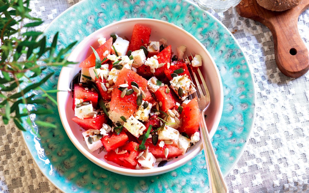 Watermelon and Feta Salad With Olive and Tarragon Pesto-image