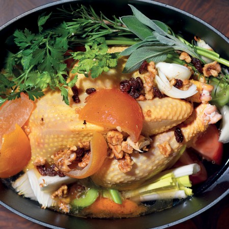 Capon Broth with Amaretto and Orange