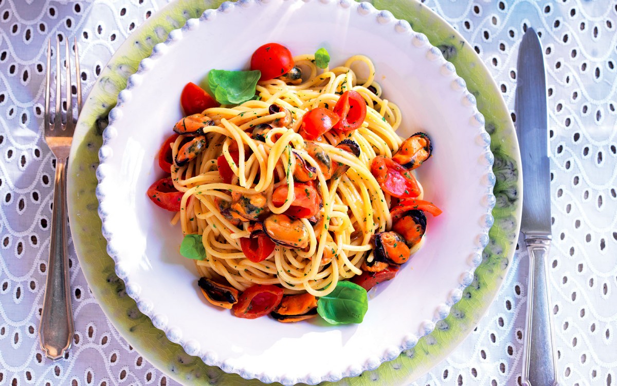 Spaghettoni, Mussels and Cherry Tomatoes-image