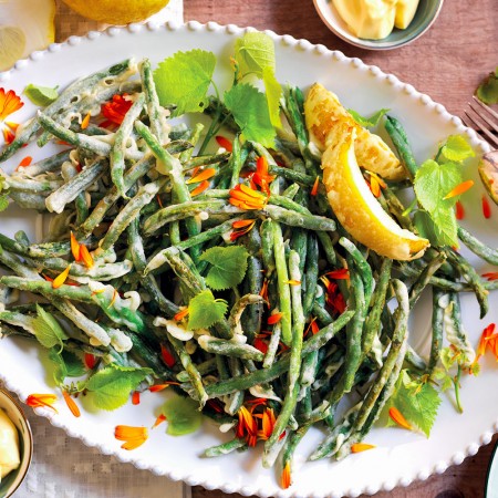Tempura Green Beans with Citron Mayonnaise