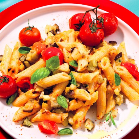 Pennette, Eggplant and Cherry Tomatoes