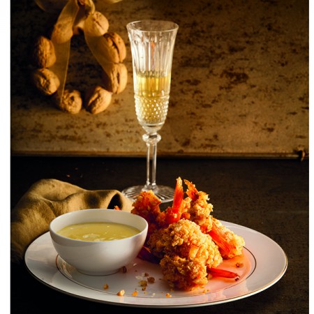 Breaded Shrimp with Orange Yogurt Mayonnaise