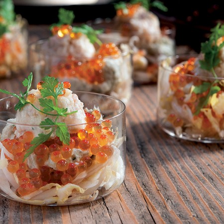 Artichoke Mousse with Trout Tartare