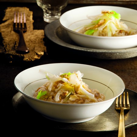 Risotto With Celery and Raspadura Cheese