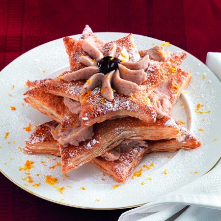 Millefeuille Star with Chestnut and Orange Cream