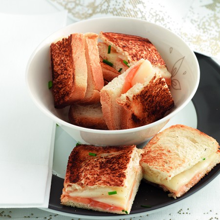 Mini Salmon and Scamorza Sandwiches