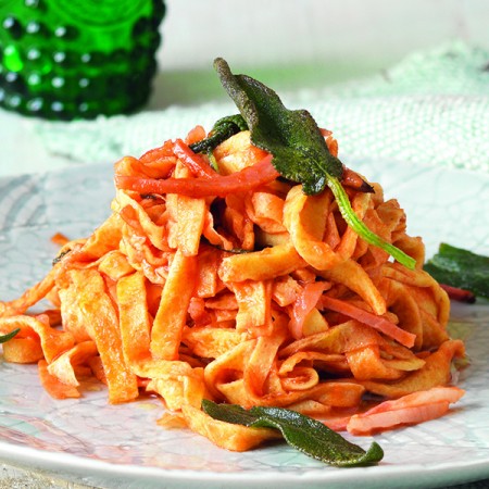 "Busecca Matta" Omelette Strip Pasta With Pancetta