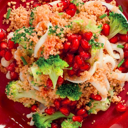 Couscous with Squid and Broccoli