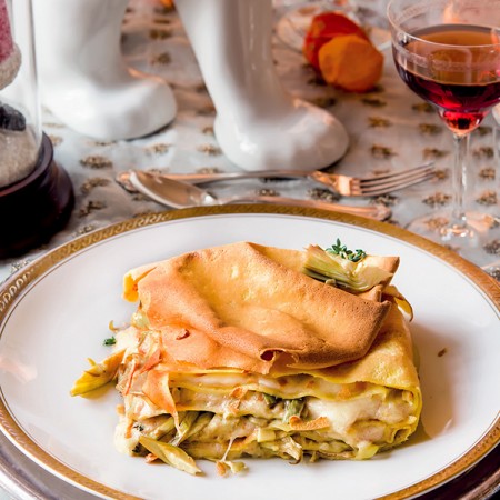 Stuffed Crepe Timballo