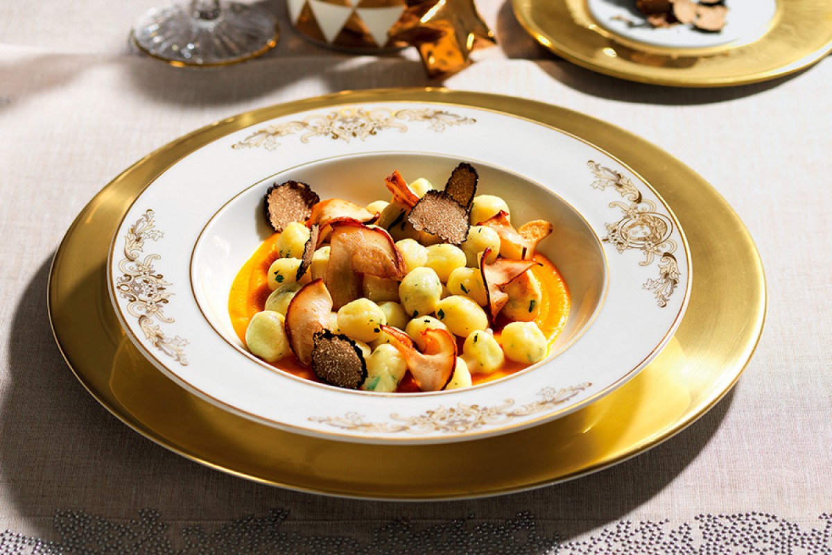 Potato, Porcini and Truffle Gnocchi with Pumpkin Cream Recipe La