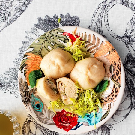 Steamed Mini-turkey Sandwiches with Escarole