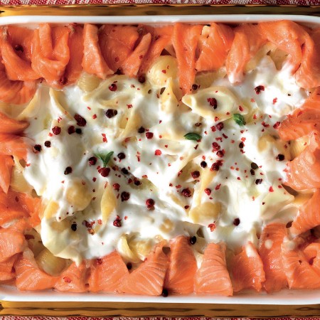 Creamy Shells with Salmon