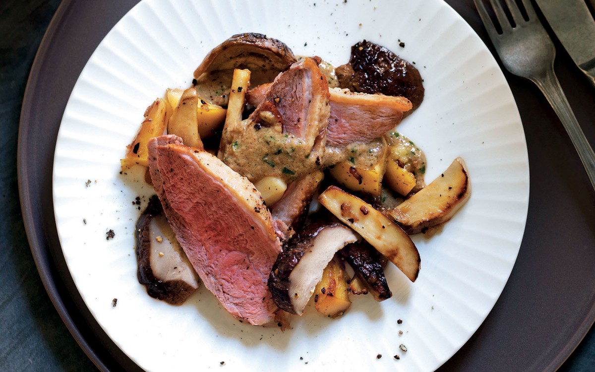 Duck breast with porcini mushrooms-image