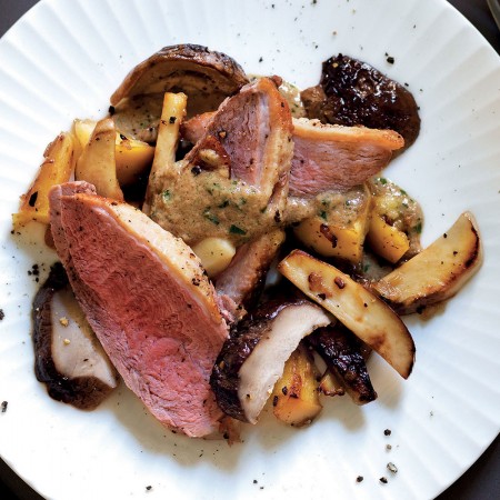 Duck breast with porcini mushrooms