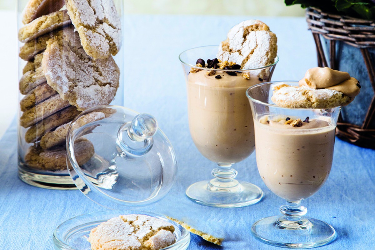 Almond Cookies with Coffee Mousse-image