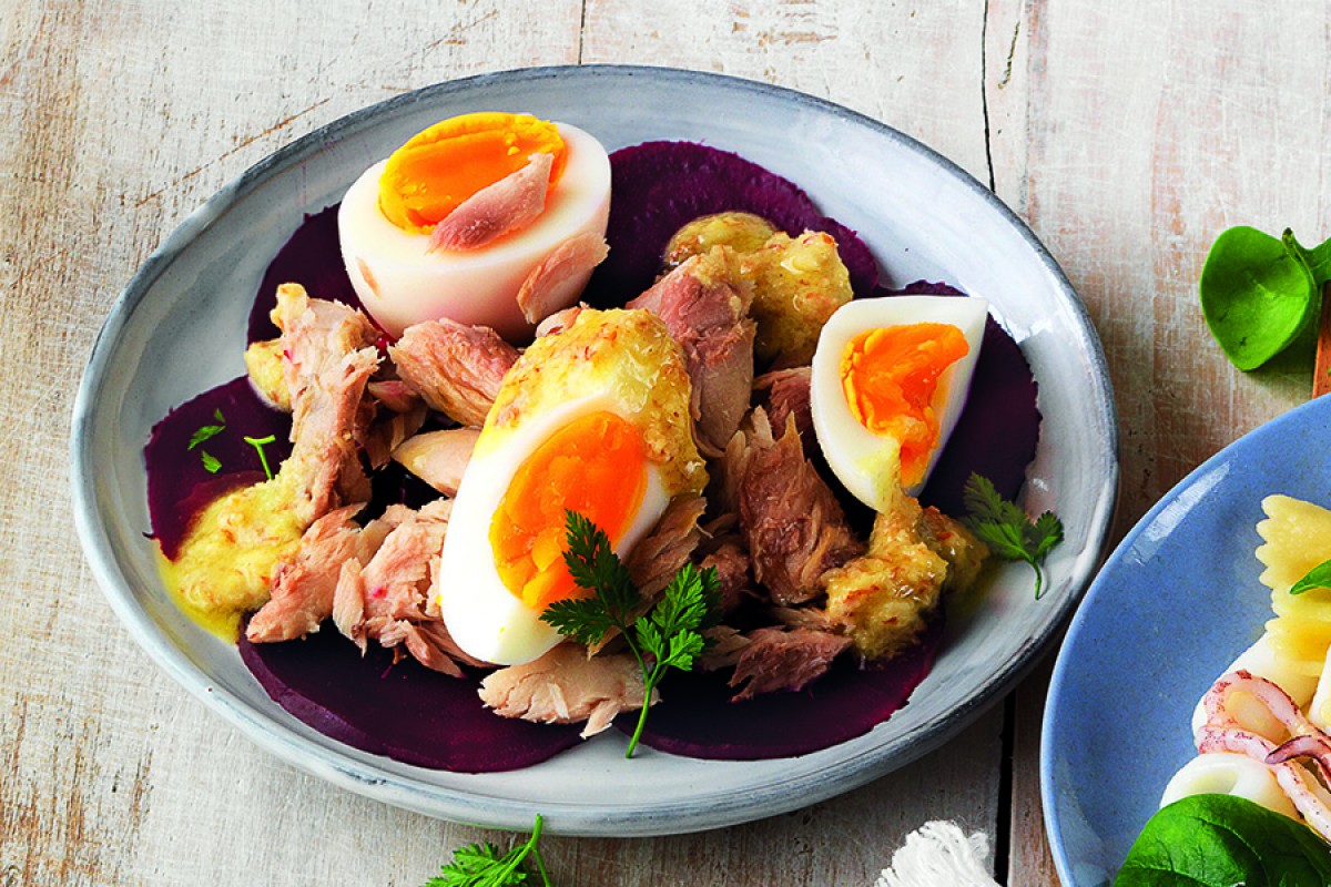 Beet, Boiled Egg and Mackerel Appetizer Recipe La Cucina Italiana