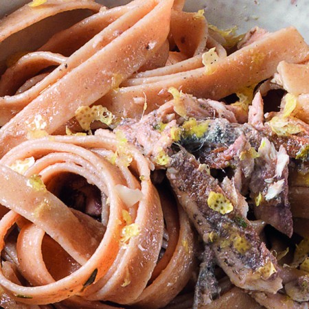 Tagliatelle With Quick Anchovy and Lemon Sauce