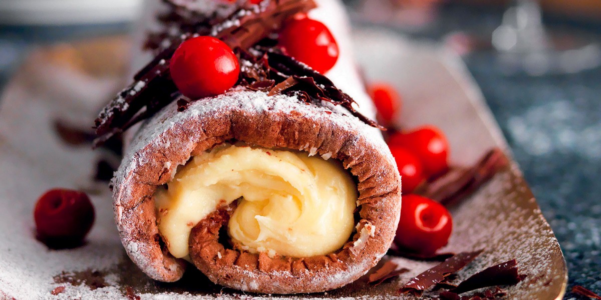 White Chocolate Cream-Filled Cake Roll-image
